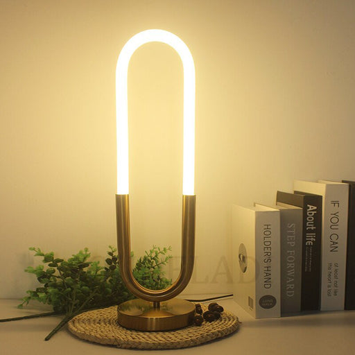MIRODEMI® White U-shaped Silicone Tube LED Bedside Reading Table Lamp