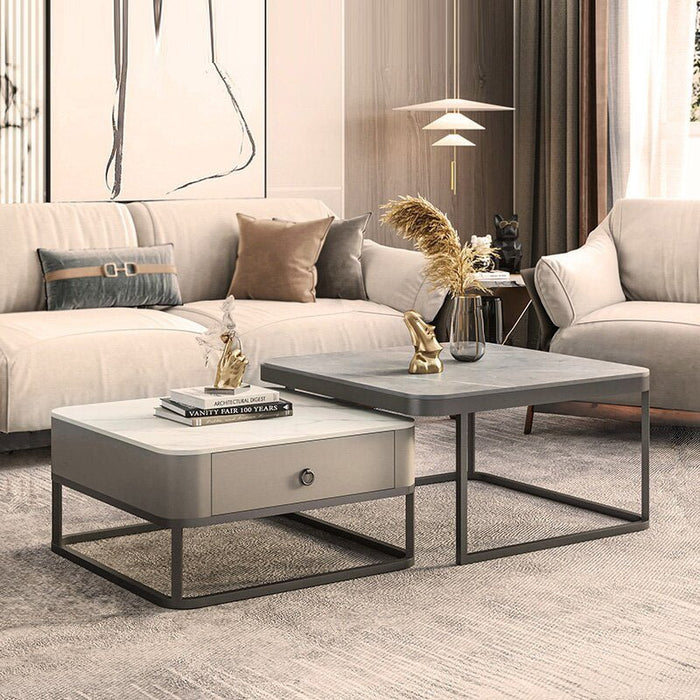 Gold/Black Nordic Coffee Table For Living Room