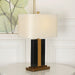 MIRODEMI® New Gray Marble LED Light Modern Fabric Table Lamp Warm light / Black