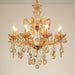 MIRODEMI® European-style LED Crystal Creative Candle Light Retro Chandelier Warm light / Amber / 6 heads
