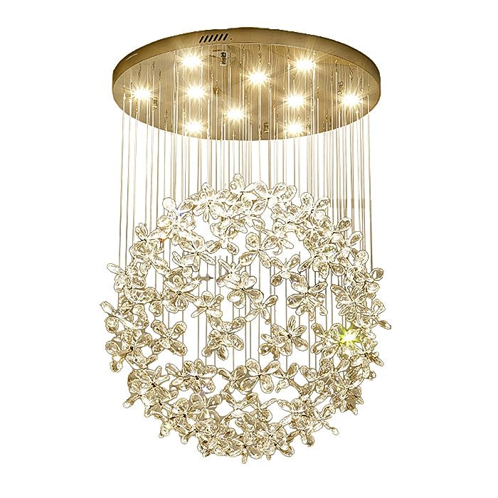 MIRODEMI® Luxury Crystal Butterfly Ceiling Chandelier for living room, bedroom, stairwell