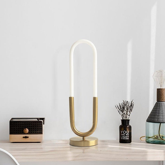 MIRODEMI® White U-shaped Silicone Tube LED Bedside Reading Table Lamp Cool light