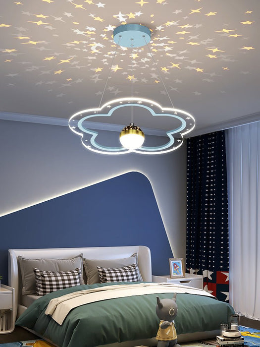 MIRODEMI® Romantic Starry and Cloud-shapped Chandelier for Bedroom image | luxury lighting | cloud shape chandeliers