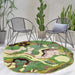 Round shaped polyester 3D pattern floor decoration area rug