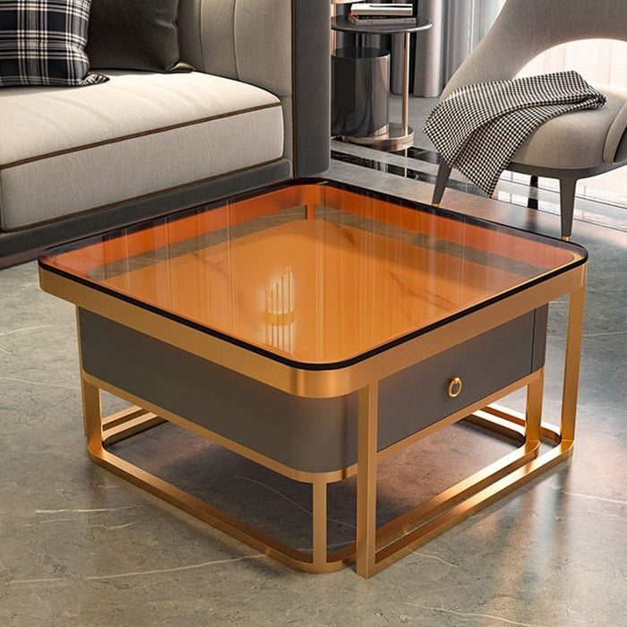 Gold/Black Nordic Coffee Table For Living Room