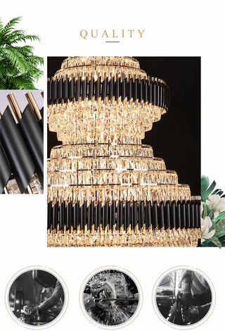 Statement crystal chandelier for a lobby entrance