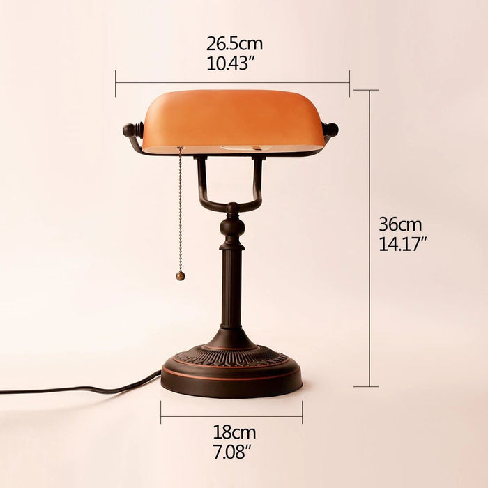 MIRODEMI® Classical vintage banker table lamp for bedroom, study home, reading t8007a