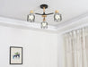 MIRODEMI® Modern Creative Wooden Ceiling Chandelier for Living Room, Bedroom Black / 3 Lights