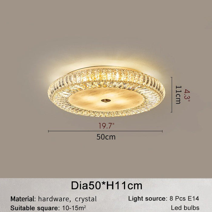 MIRODEMI® Modern Round LED Crystal Сeiling Сhandelier for Living Room, Bedroom