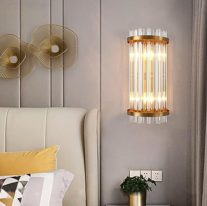 MIRODEMI® Luxury Crystal Wall Lamp in Nordic Style for Living Room, Bedroom