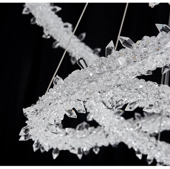 MIRODEMI® Ring design crystal hanging chandelier for living room, dining room, bedroom