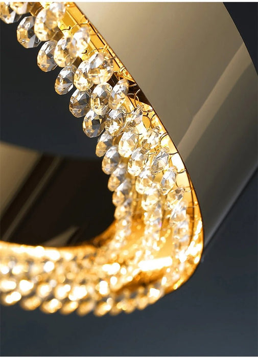 MIRODEMI® Gold crystal ceiling chandelier for living room, dining room, bedroom, bar
