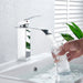 MIRODEMI® Black/Chrome Waterfall Vanity Sink Basin Faucet Single Lever