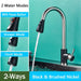MIRODEMI® Kitchen Faucet Single Hole Pull Out Spout Kitchen Sink Mixer Tap Stream Sprayer Brushed Nickel+Black