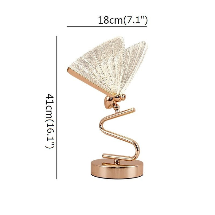 MIRODEMI® Butterfly Lampshade Gold Modern Bedside Night Lamp