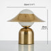 MIRODEMI® Gold Metal Glass Ball With Hat LED Home Decor Table Lamp