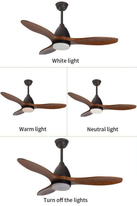 MIRODEMI® 48" Solid Wood Led Ceiling Fan with Remote Control image | luxury furniture | wooden ceiling fans | home decor