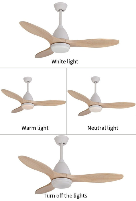 MIRODEMI® 48" Solid Wood Led Ceiling Fan with Remote Control image | luxury furniture | wooden ceiling fans | home decor