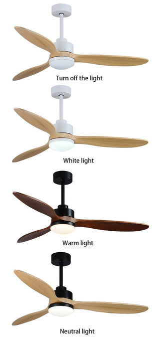 MIRODEMI® 52" Modern Wooden Ceiling Fan with Lamp and Remote Control image | luxury furniture | wooden ceiling fans