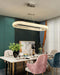 MIRODEMI® Chrome ring crystal chandelier for living room, dining room, bedroom 35.4'' / Warm Light