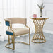 Modern Minimalist Back Chair For Dining Room Beige+Blue