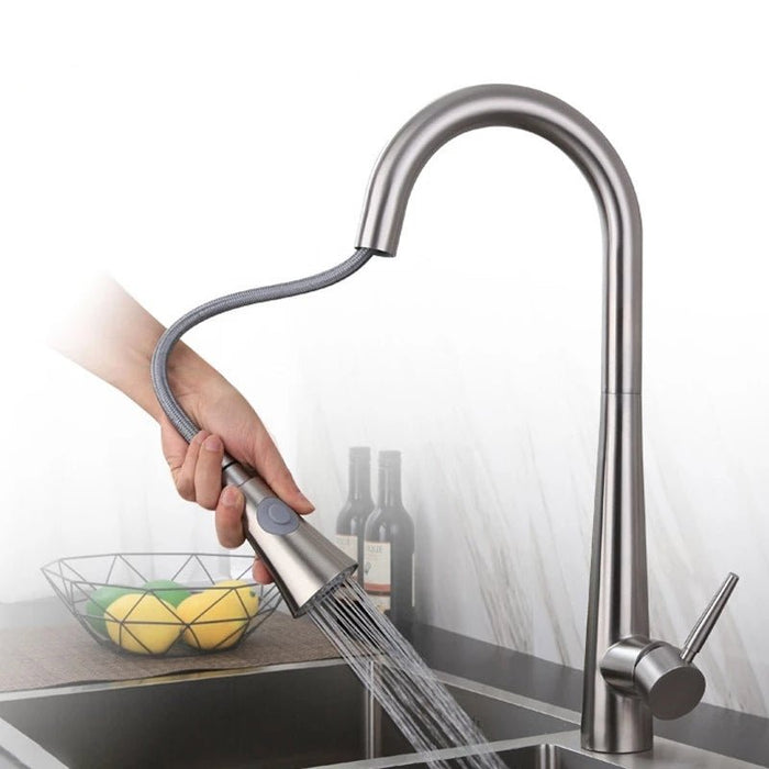 MIRODEMI® White/Matte Black/Brushed Nickel Kitchen Faucet Mixer With Smart Sensor Brushed Nickel / W9*H18.5"