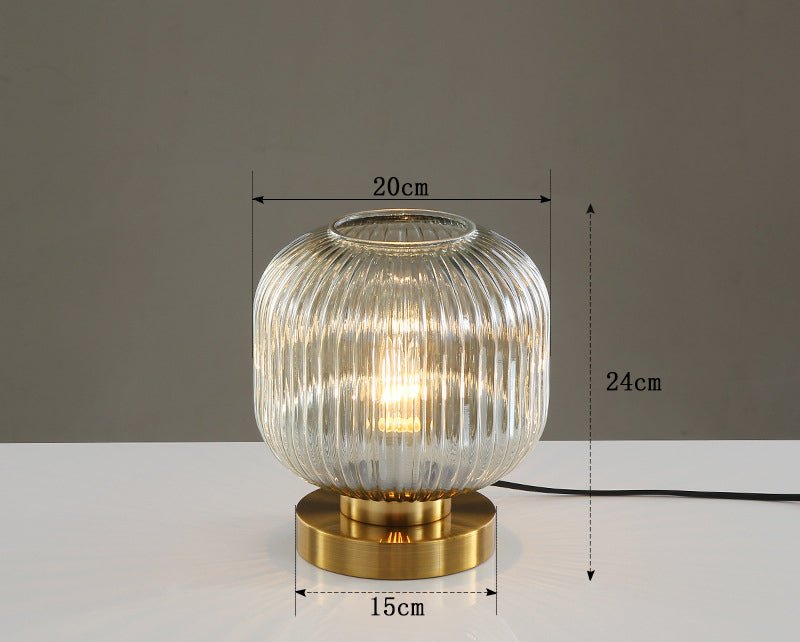 MIRODEMI® Modern Decor Table Glass Lamp for Bedroom, Living Room, Bedside, Study