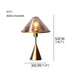 MIRODEMI® Amber Mushroom LED Light Glass Table Lamp