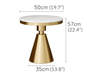Gold/White/Black Round Small Modern Coffee Table For Living Room