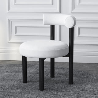 Modern Minimalist Fabric Dining Creative Chair White
