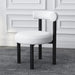 Modern Minimalist Fabric Dining Creative Chair White
