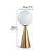MIRODEMI® Postmodern Cone Golden Glass Creative Bedside Table Lamp