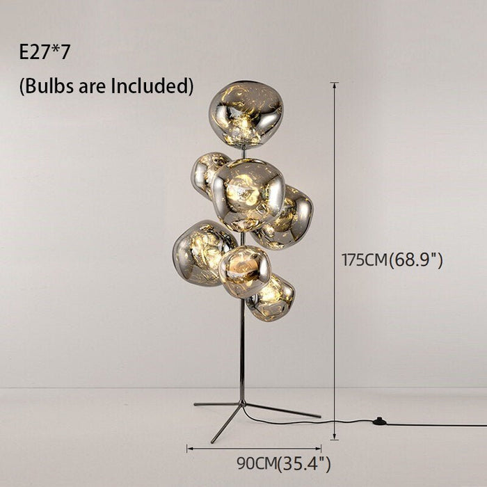 MIRODEMI® Lava Stone LED Lights Dimmable Home Decoration Floor Lamp Warm light, Non-dimmable / Gray / Dia35.4*H68.9"