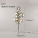 MIRODEMI® Lava Stone LED Lights Dimmable Home Decoration Floor Lamp Warm light, Non-dimmable / Silver / Dia35.4*H68.9"