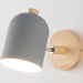 MIRODEMI® Nordic Wooden 6 Color Macaroon Steering Head Wall Sconce Gray