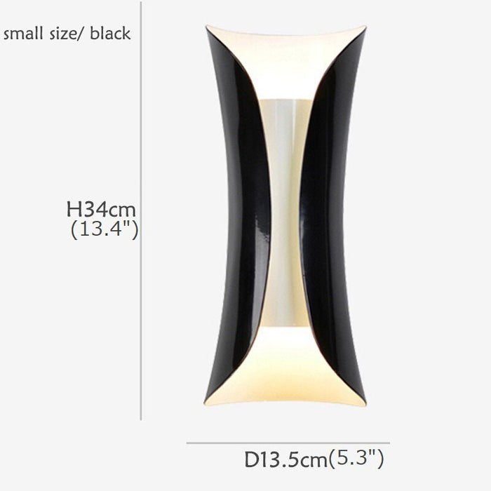 MIRODEMI® White/Black Simple Nordic Creative Luxury Small Wall Sconce Black / H13.4*W5.3"