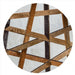 American style Round shaped handmade cowhide skin fur patchwork rug 3 / 3'3"x3'3" (100x100cm)