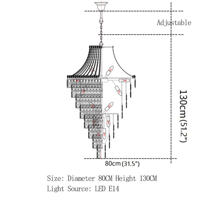 MIRODEMI® Modern Duplex Spiral Staircase Villa Decorative Luxury Crystal Big Chandelier