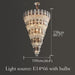 MIRODEMI® Post-modern Grand Crystal Luxury Chandelier for Living Room, Villa, Stairwell Warm light / Dia39.4*H62.2"