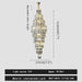 MIRODEMI® Crystal Luxury High-end Spiral Staircase Long Chandelier for Lobby, Stairwell