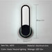 MIRODEMI® Black/White Iron Adjustable LED Wall Sconce for Bedroom, Living Room Neutral light / Black / Oval