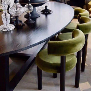 Elegant fabric dining chair in fabric for the dining room