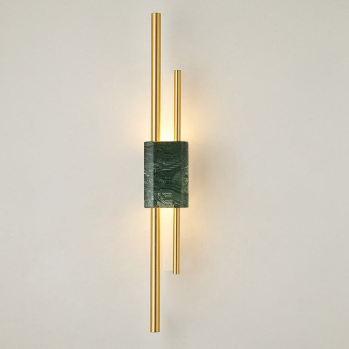 MIRODEMI® Postmodern Led Marble Wall Lamp for Living Room Warm light / Green Marble / W3.1*H19.7"