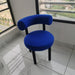 Modern Minimalist Fabric Dining Creative Chair Blue