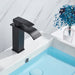 MIRODEMI® Black/Chrome Waterfall Vanity Sink Basin Faucet Single Lever
