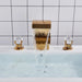 MIRODEMI® Bright Waterfall Basin Faucet Dual Crystal Handle Bathroom Sink Mixer Tap