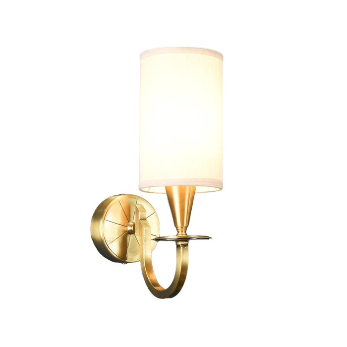 MIRODEMI® Antique Bedside Wall Lamp for Living Room, LED Copper Fabric image | luxury furniture | wall lamps | home decor