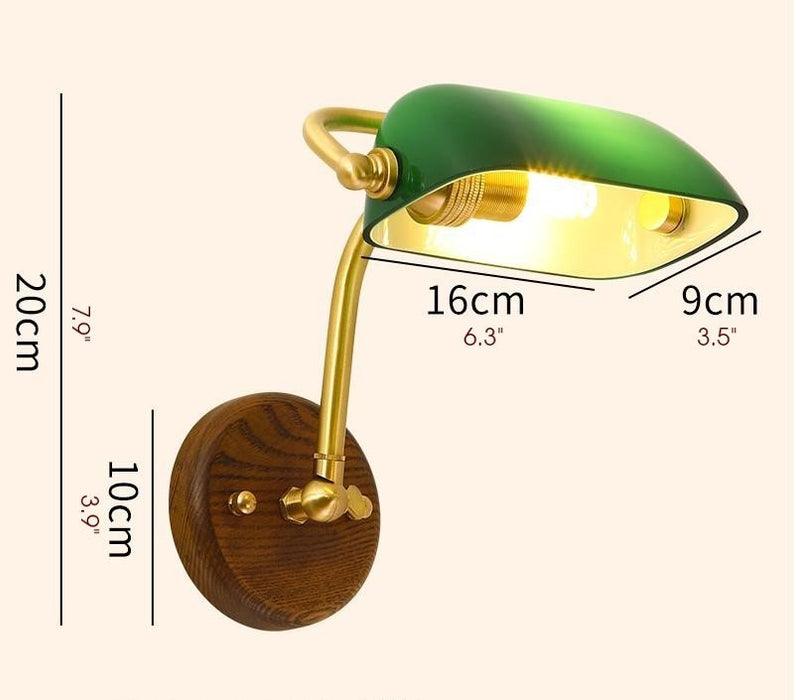 MIRODEMI® Modern Brass Wall Lamp for Office, Library, Foyer
