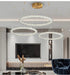 MIRODEMI® Ring design crystal hanging chandelier for living room, dining room, bedroom 11.8+19.7+27.6 / Warm Light