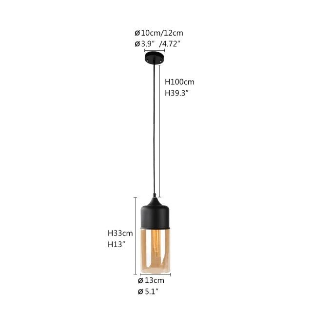 MIRODEMI® Modern loft hanging Glass Pendant Lamp for Kitchen, Restaurant, Bar, living room, bedroom AC